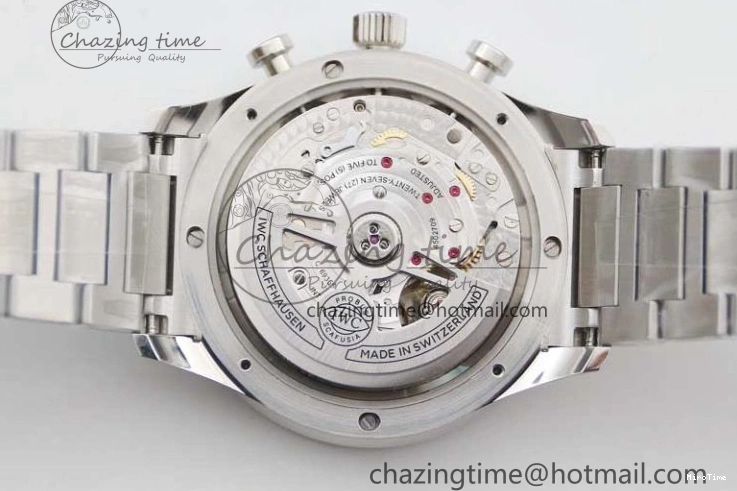 MIROTIME 0819 FastDry Portugieser Chronograph IW371615 ZF Best Edition Green Dial on SS Bracelet A7750 (Slim Movement) 7038